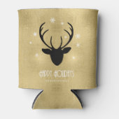 Rafraîchisseur Pour Canette Cerfs Antlers Silhouette & Flakes Gold ID861 (Devant)