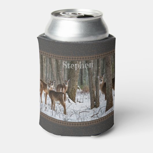 Rafraîchisseur Pour Canette Cerfs et Pinecones d'hiver (Can Dos)