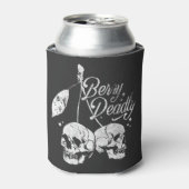 Rafraîchisseur Pour Canette Cerise crâne Éffrayante et Halloween gothique doux (Can devant)