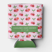 Rafraîchisseur Pour Canette Cerisier Fruit rose Vert mignon Baby shower person (Devant)