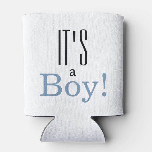 Rafraîchisseur Pour Canette C'est un garçon ! Baby shower Fête peut refroidir (Dos)