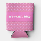 Rafraîchisseur Pour Canette C'Est Une Fille Rose Bright Pois Fille (Devant)