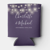Rafraîchisseur Pour Canette Chaîne Lights Signature Script Mariage violet (Devant)