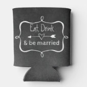 Rafraîchisseur Pour Canette Chalkboard Look Mariage Can Cooler (Dos)