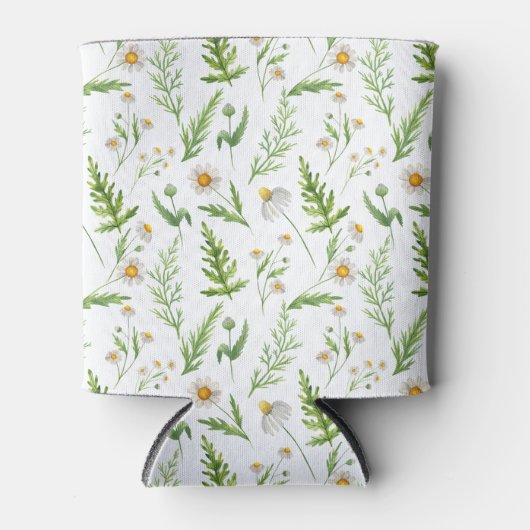 Rafraîchisseur Pour Canette Chamomile Fleur Botanique Rustique Motif (Devant)