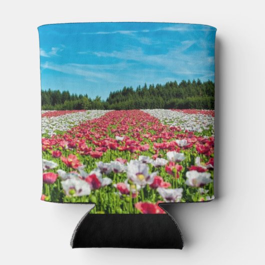 Rafraîchisseur Pour Canette Champ rouge et blanc (Dos)