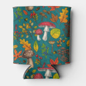 Rafraîchisseur Pour Canette Champignons d'automne, feuilles, noix et baies sur (Devant)