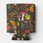 Rafraîchisseur Pour Canette Champignons d'automne, feuilles, noix et baies sur (Dos)