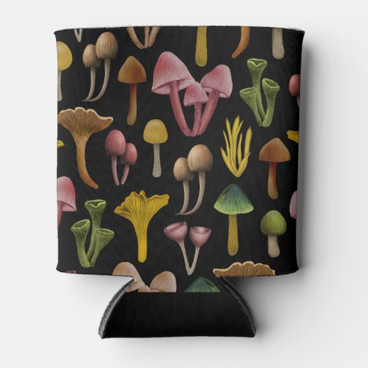 Rafraîchisseur Pour Canette Champignons, Lichen et champignons colorés (Devant)