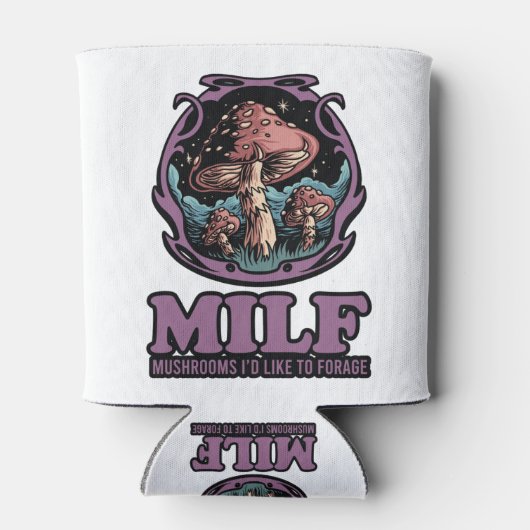 Rafraîchisseur Pour Canette Champignons Milfs J'Aimerais Fourrer, Champignons  (Dos)