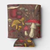 Rafraîchisseur Pour Canette Champignons sauvages sur brun (Dos)