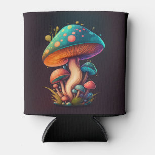 Rafraîchisseur Pour Canette Champignons Trippy Blue Amanita Muscaria