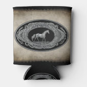 Rafraîchisseur Pour Canette Champion Barrel Racing Rodéo Pays Ouest (Devant)