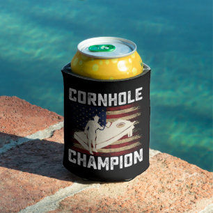 Rafraîchisseur Pour Canette Champion de Cornhole Drapeau Américain USA 4 juill