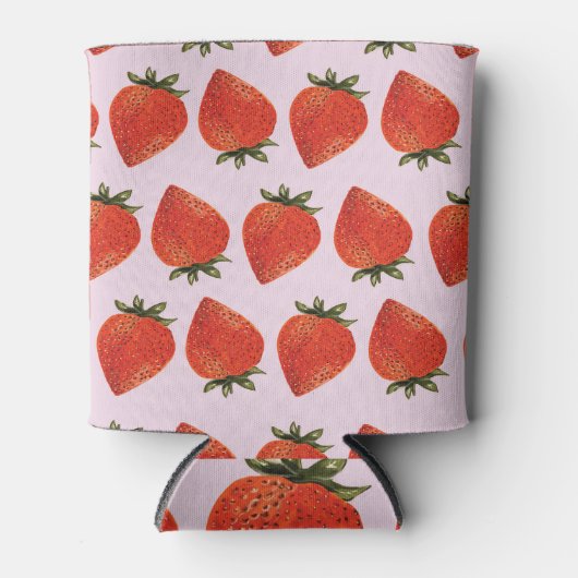 Rafraîchisseur Pour Canette Champs de fraises : Une douceur infinie (Devant)