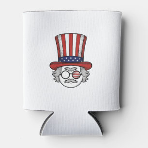 Rafraîchisseur Pour Canette Chapeau haut de forme à l'envers patriotique dessi