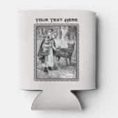 Rafraîchisseur Pour Canette Chaperon rouge en Fleurs de Forêt Loup Noir Blanc (Dos)