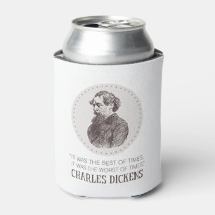 Rafraîchisseur Pour Canette Charles Dickens Portrait et Citation