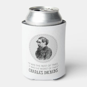 Rafraîchisseur Pour Canette Charles Dickens Portrait et Citation