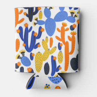 Rafraîchisseur Pour Canette Charme de Cactus : Arrière - plan géométrique Vint