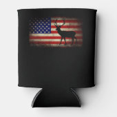 Rafraîchisseur Pour Canette Chasse aux cerfs Drapeau américain USA Fier chasse (Devant)