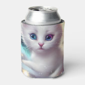 Rafraîchisseur Pour Canette Chat blanc bouffé d'Imaginaire (Can devant)