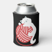 Rafraîchisseur Pour Canette Chat blanc mignon avec boule de fil (Can Dos)