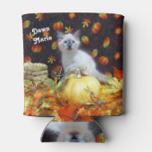 Rafraîchisseur Pour Canette Chat Chat Personnalisé Automne / Automne / Hallowe (Dos)