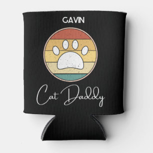 Rafraîchisseur Pour Canette Chat Daddy Retro Chat Paw Grand-père Noël Cadeau