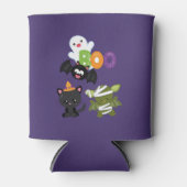 Rafraîchisseur Pour Canette Chat de Cute Halloween, bat, mummy et ghost (Devant)