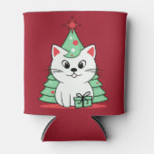 Rafraîchisseur Pour Canette chat de Noël (Devant)