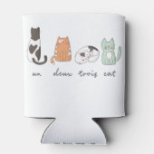Rafraîchisseur Pour Canette Chat français mignon (Dos)