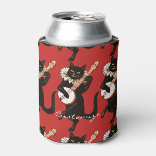 Rafraîchisseur Pour Canette Chat jouant à Banjo Thunder_Cove