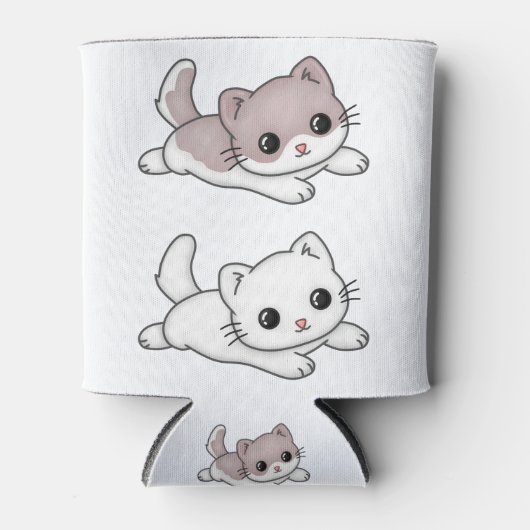 Rafraîchisseur Pour Canette Chat Kawaii Feline Little Chat Tender Chibi (Devant)