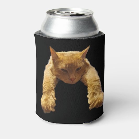 Rafraîchisseur Pour Canette Chat Lazy Gingembre, Pâte À Refroidir (Can Dos)