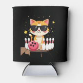 Rafraîchisseur Pour Canette Chat mignon Avec Lunettes De Soleil Chat Jouer Bow (Devant)