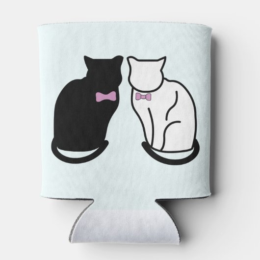 Rafraîchisseur Pour Canette Chat noir et blanc (Dos)