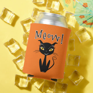 Rafraîchisseur Pour Canette Chat noir fantaisiste Miaou !