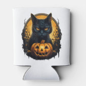 Rafraîchisseur Pour Canette Chat noir Halloween Citrouilles effrayants Lune Ch (Dos)