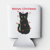 Rafraîchisseur Pour Canette chat noir | Meowy Christmas | lumières scintillant (Dos)