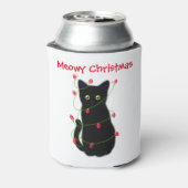 Rafraîchisseur Pour Canette chat noir | Meowy Christmas | lumières scintillant (Can Dos)
