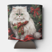 Rafraîchisseur Pour Canette Chat perse en Noël de neige (Dos)