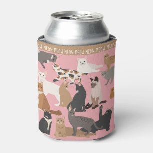 Rafraîchisseur Pour Canette Chat Pink Crazy Cat Lady