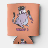 Rafraîchisseur Pour Canette Chat Quoi ? Chat assassin, Halloween de chat Zombi (Devant)