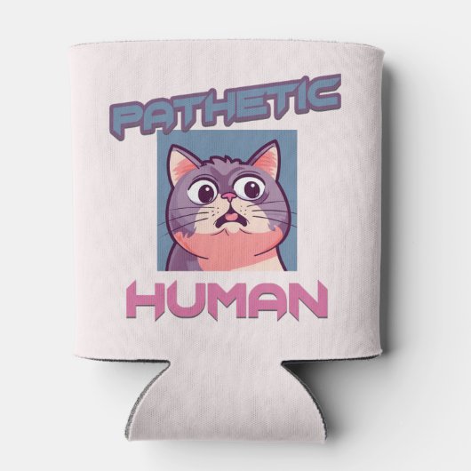 Rafraîchisseur Pour Canette Chat Sarcastique et mignon - Homme pathétique (Dos)