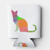 Rafraîchisseur Pour Canette Chat silhouette basse poly (Dos)