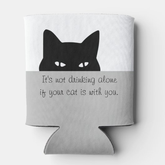 Rafraîchisseur Pour Canette Chat sournois ne buvant pas seul (Dos)