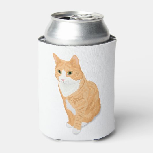 Rafraîchisseur Pour Canette Chat Tabby Orange (Can devant)