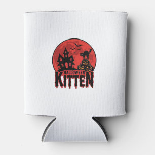 Rafraîchisseur Pour Canette Chaton d'Halloween Maison Hantée Chat Graphique_1