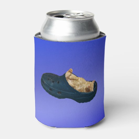 Rafraîchisseur Pour Canette Chaton Fluffy Dormir En Chaussure Croc, (Can devant)